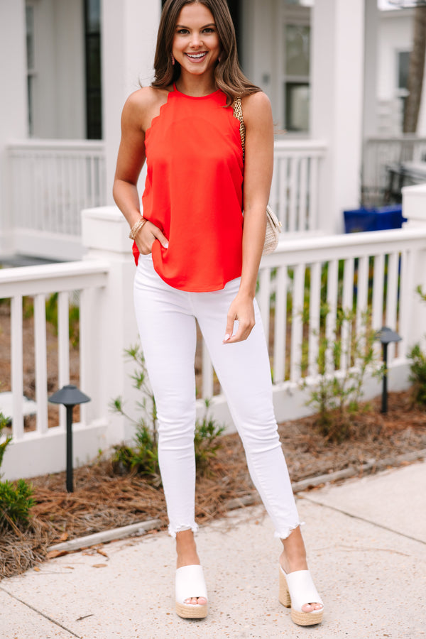 Do Anything Off White Scalloped Tank – Shop the Mint