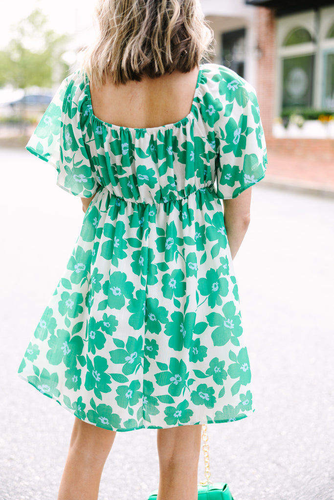 All About It Green Floral Babydoll Dress – Shop the Mint