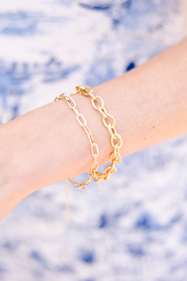 All You Gold Chain Link Bracelet