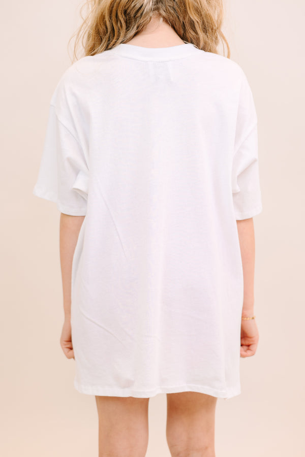 Girls: Picture It White Oversized Graphic Tee
