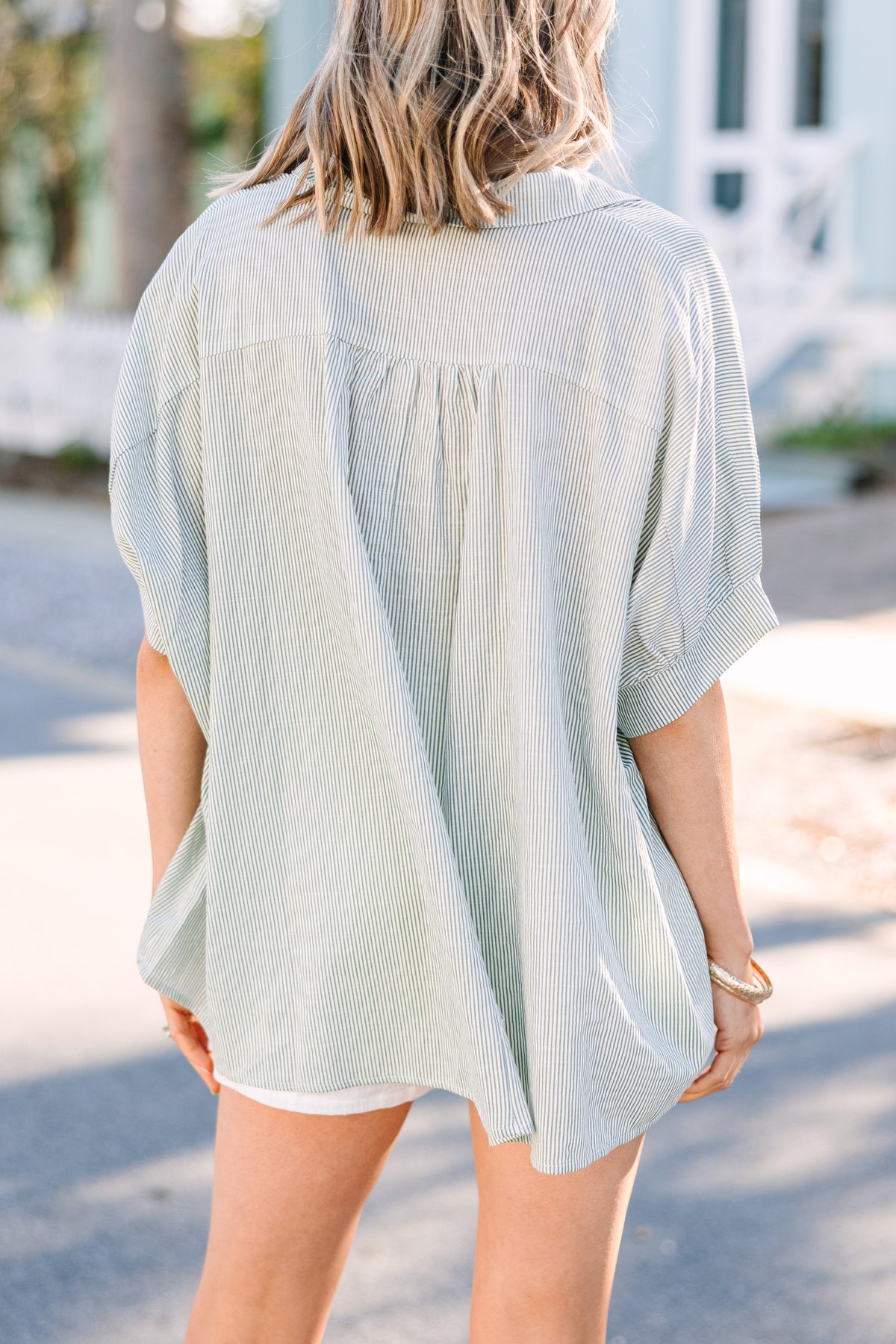 Get Going Mint Green Striped Button Down Top – Shop the Mint