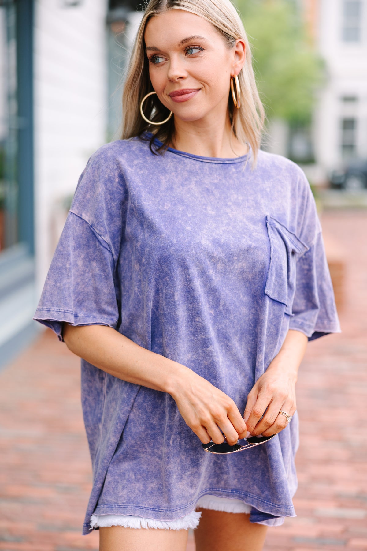 Everything You Need Purple Acid Wash Tee – Shop the Mint