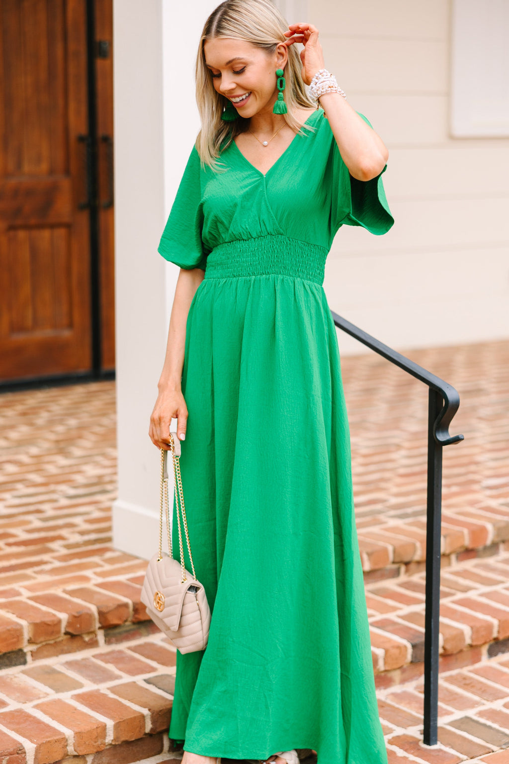 Take A Number Kelly Green Maxi Dress – Shop the Mint