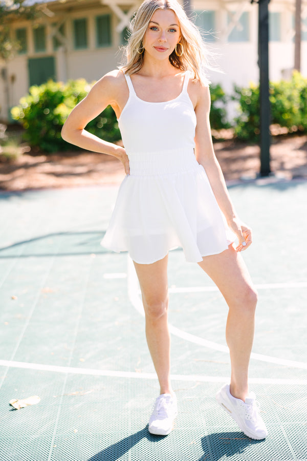 See You On The Court White Tennis Dress