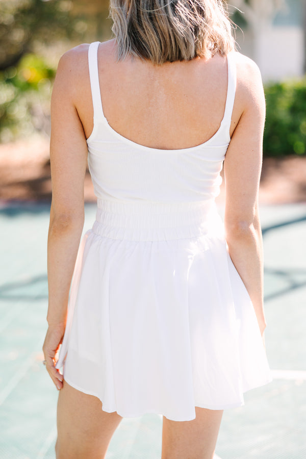 See You On The Court White Tennis Dress