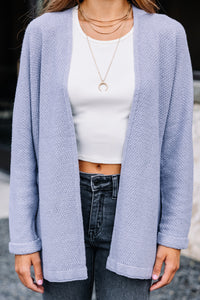 gray knit cardigan