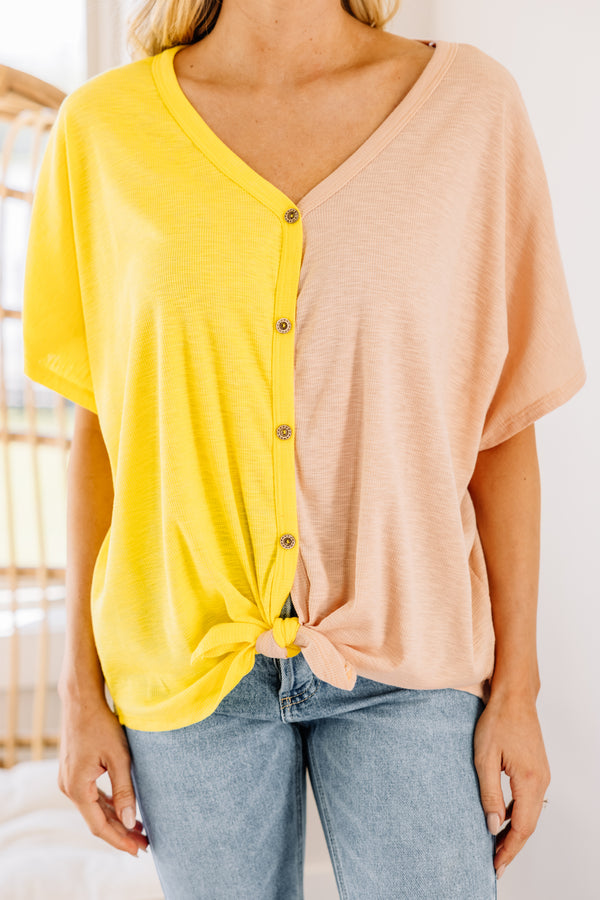 colorblock knotted top