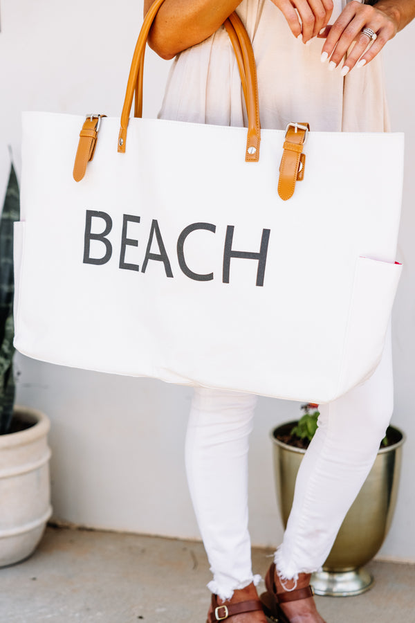 classic beach tote bag