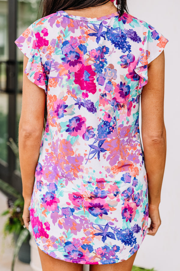 vibrant floral top