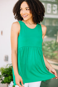 Better With You Kelly Green Babydoll Tank