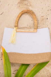 Carry Your Love White Straw Purse