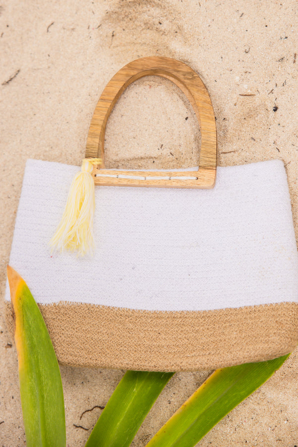 Carry Your Love White Straw Purse