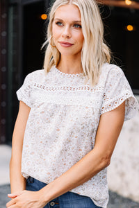 ditsy floral white blouse