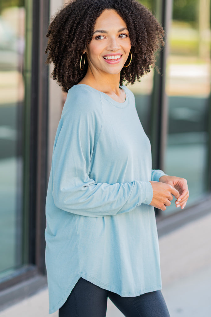 Casual Mineral Mint Green Tunic - Curved Hem – Shop the Mint