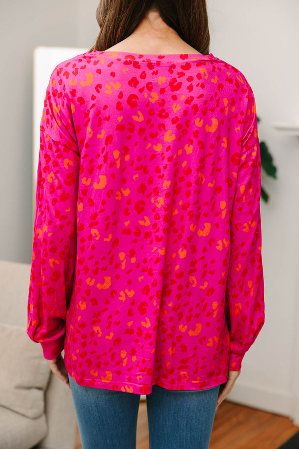 So Involved Pink Leopard Top – Shop the Mint