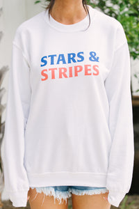 patriotic graphic sweatshirt