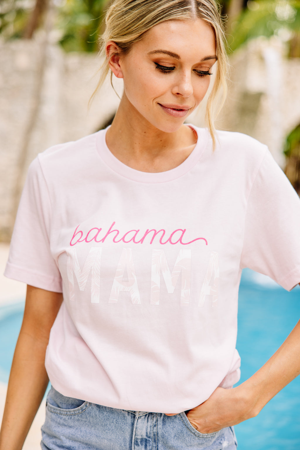 Bahama Mama Baby Pink Graphic Tee Summer Graphic Tees Shop The Mint