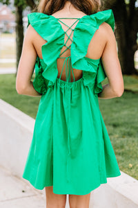 flirty women's green dress