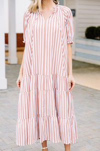 striped midi dress