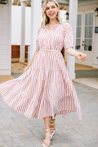 striped midi dress