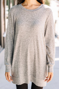 Reason For Happiness Heather Gray Tunic