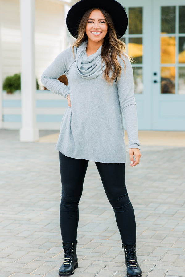 cowl neck solid sweater