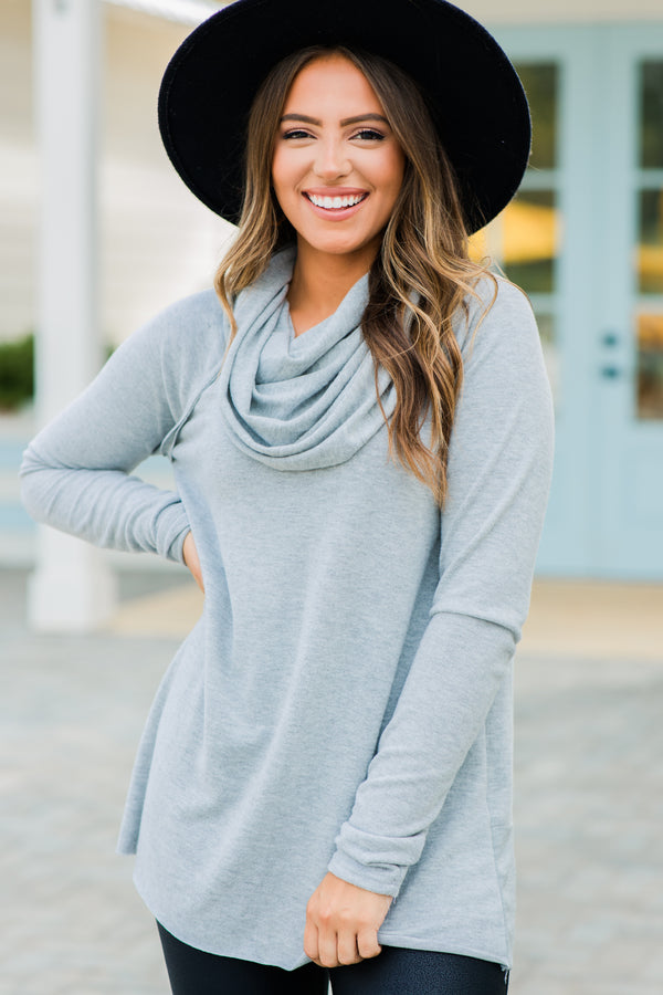 cowl neck solid sweater