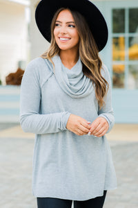 cowl neck solid sweater