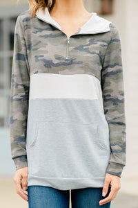 camo print hoodie