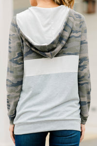 camo print hoodie