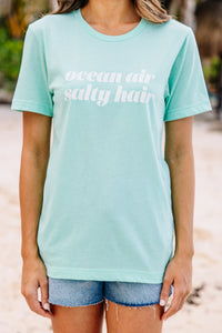 mint green graphic tee