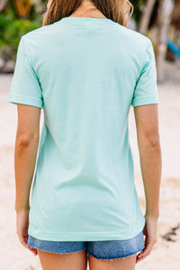 mint green graphic tee