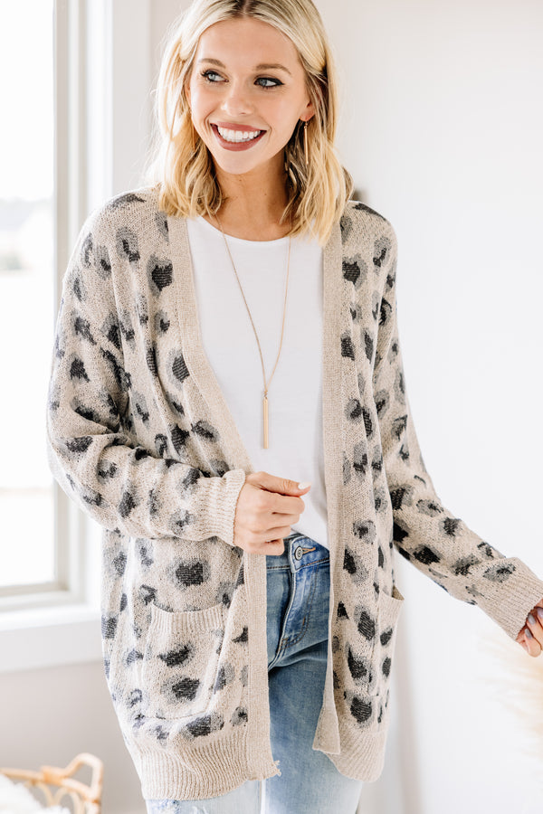 leopard print cardigan