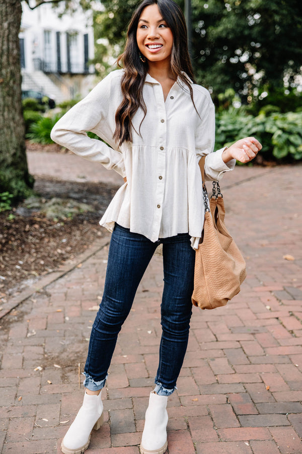 casual button down top