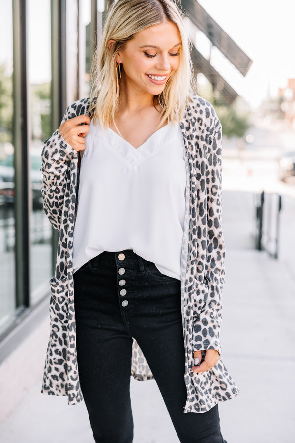 Make It Yours Brown Leopard Cardigan