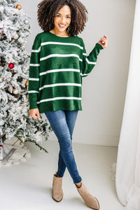 green striped sweater