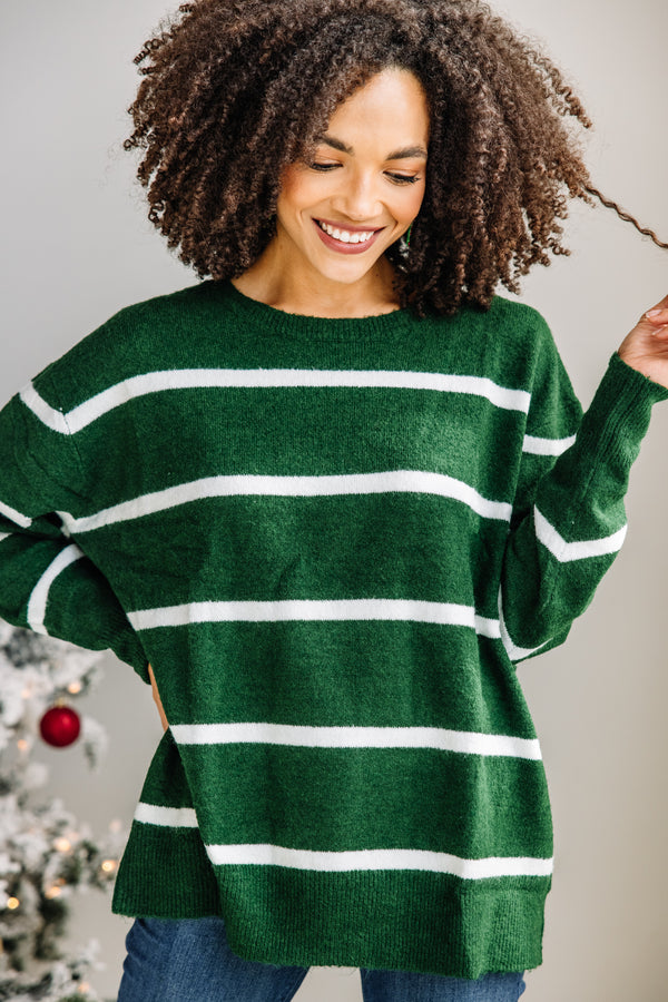 green striped sweater