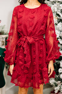 Love Of Details Red Pompom Dress