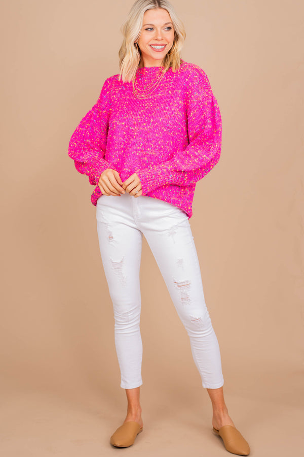 bright confetti knit sweater