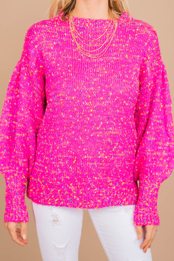 bright confetti knit sweater