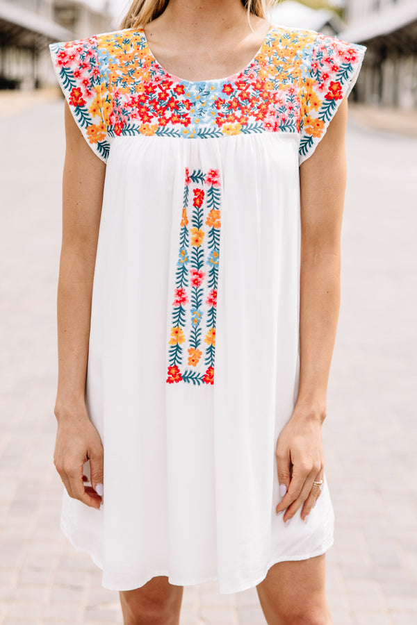 colorful embroidered dress