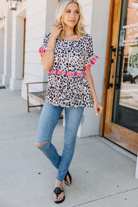 Best Of Bold Ivory White Leopard Top