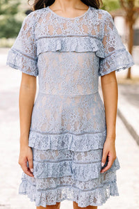 It's All You Need Blue Lace Dress