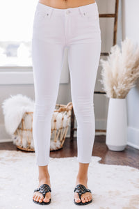 classic white jeans