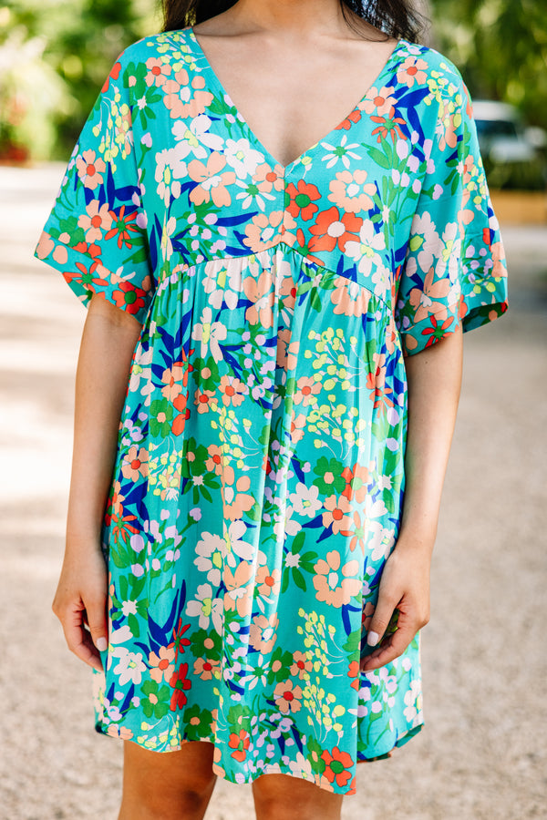 green floral babydoll dress