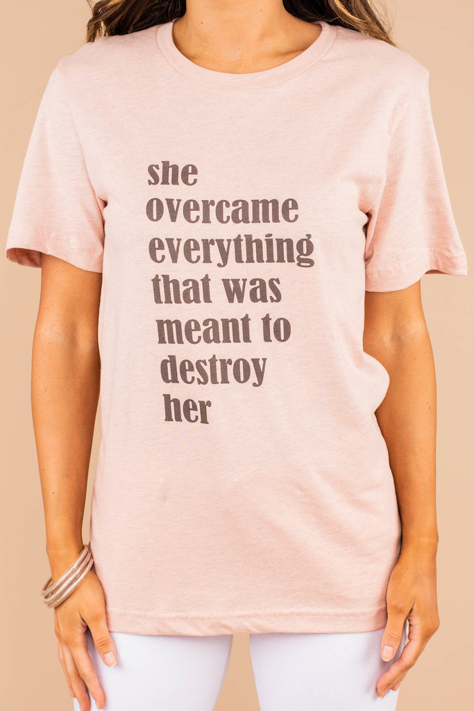 She Overcame Prism Peach Graphic Tee - International Women's Day – Shop ...