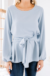 tied waist bubble sleeve top