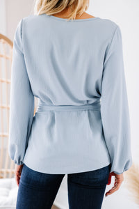 tied waist bubble sleeve top