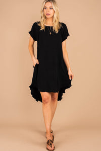 raw hem hi-low dress