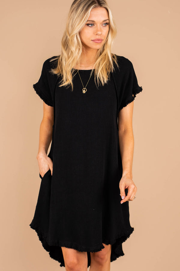 raw hem hi-low dress